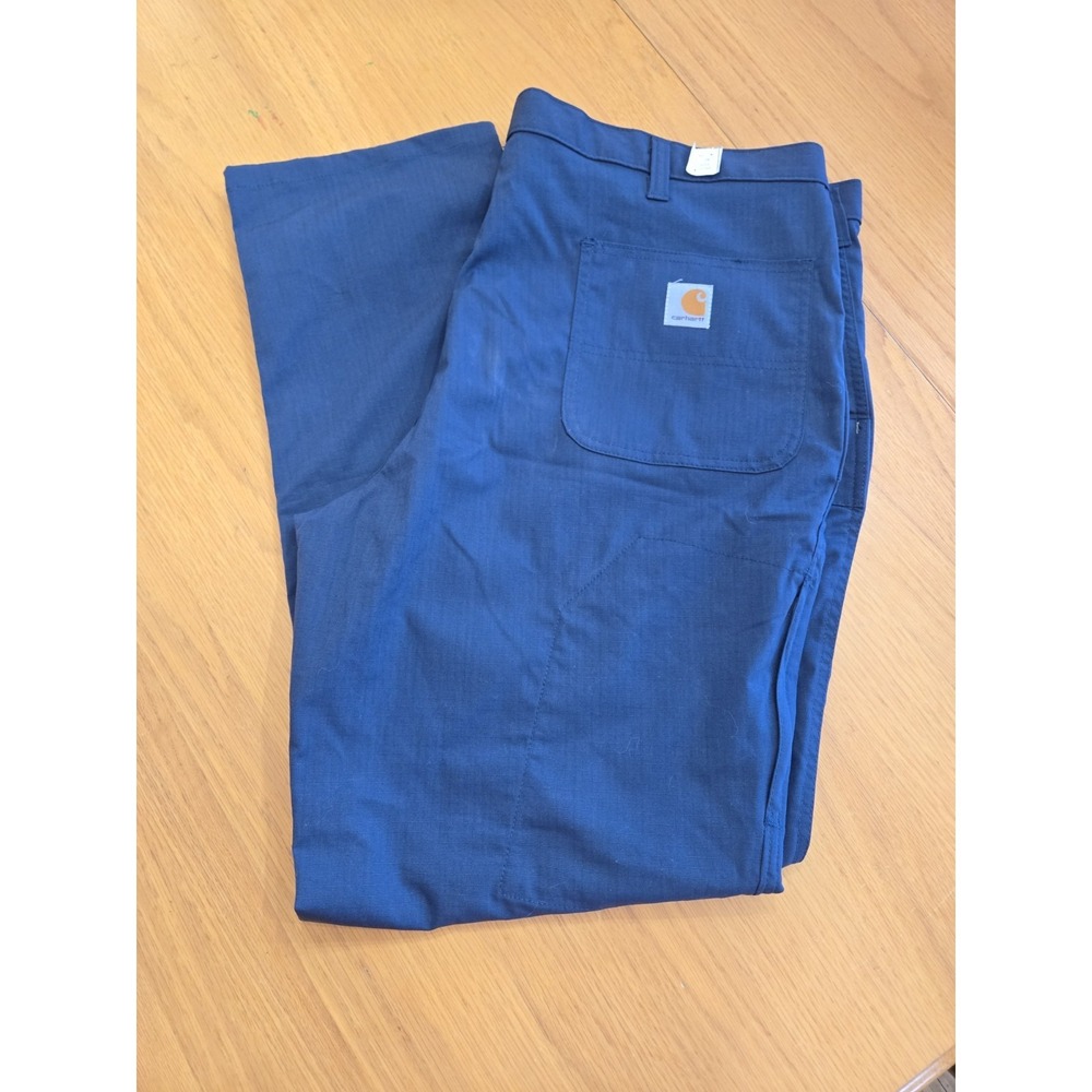 New Carhartt 74533-20 Bicomponent Pants Navy Men's 40x32 Work Relaxed Fit